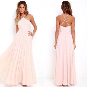 Everlasting Enchantment Light Pink Maxi Dress Lulu's - bridesmaid